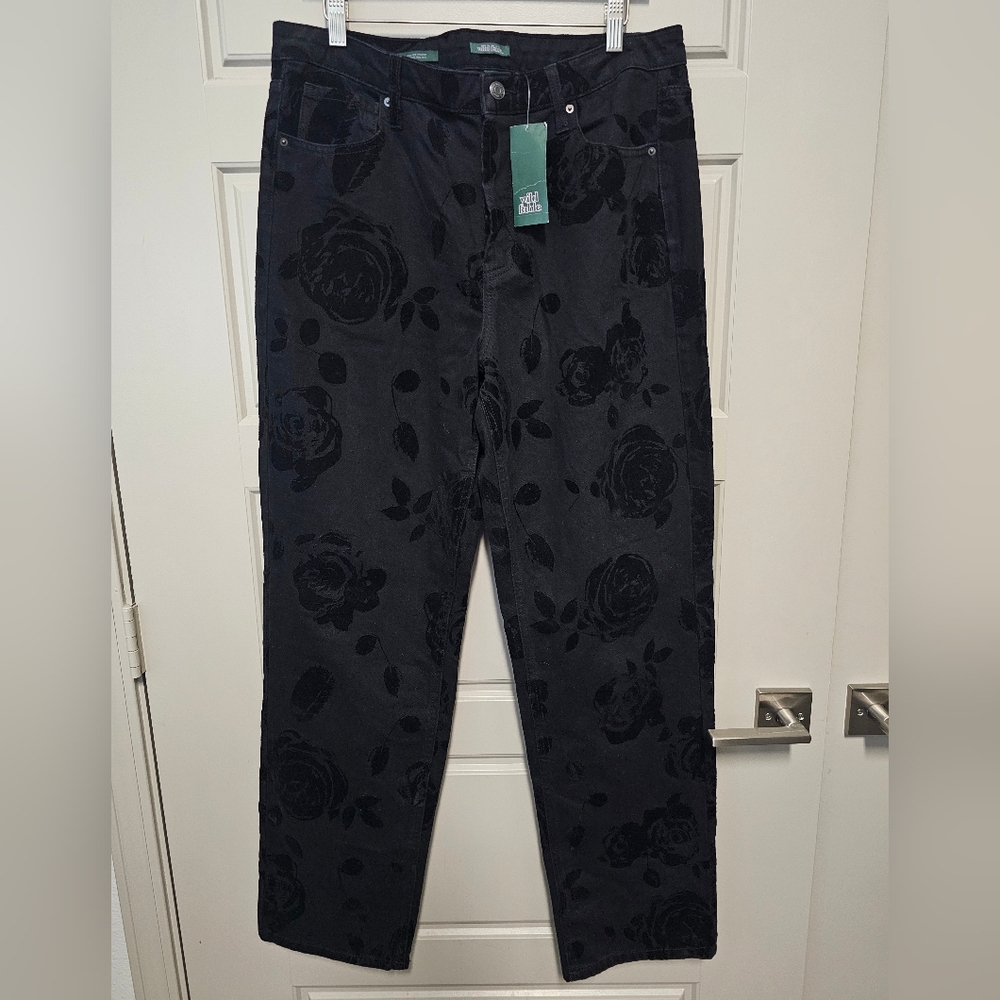 Wild Fable Floral High-Rise Straight Jean